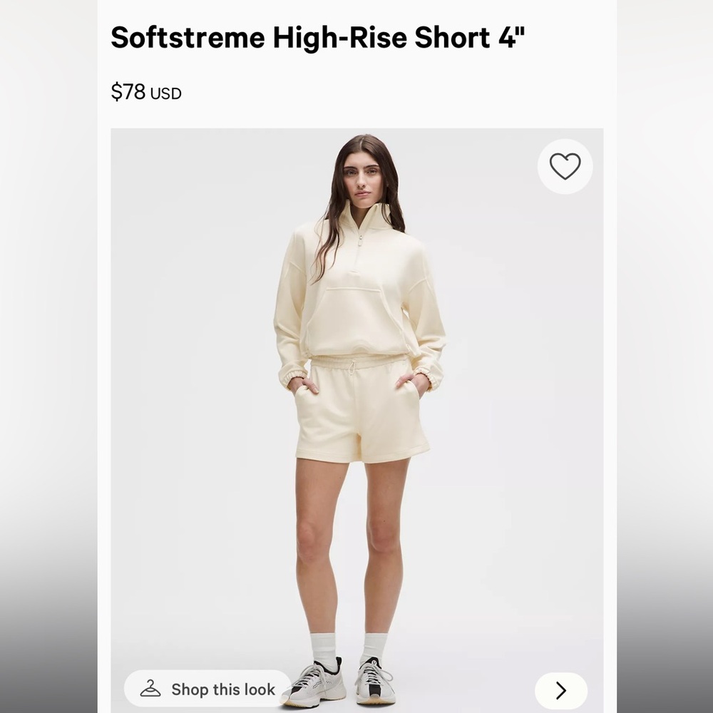 Lululemon Softstreme high rise shorts
